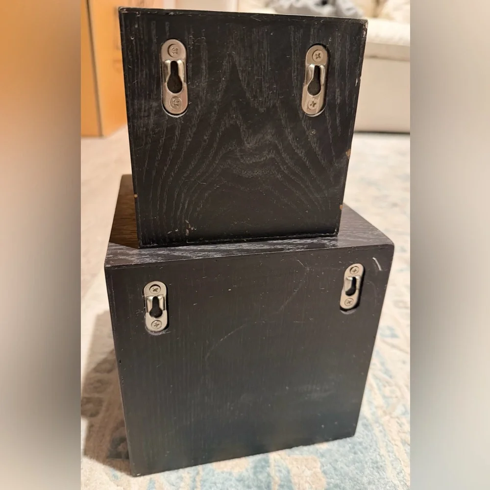 2 x Boxed Shelves in Wooden Cube NWOT